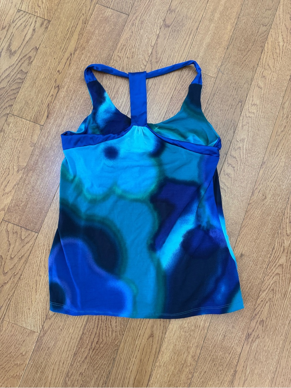 Express Blue & Teal Abstract Racerback Tank - Picture 3 of 3